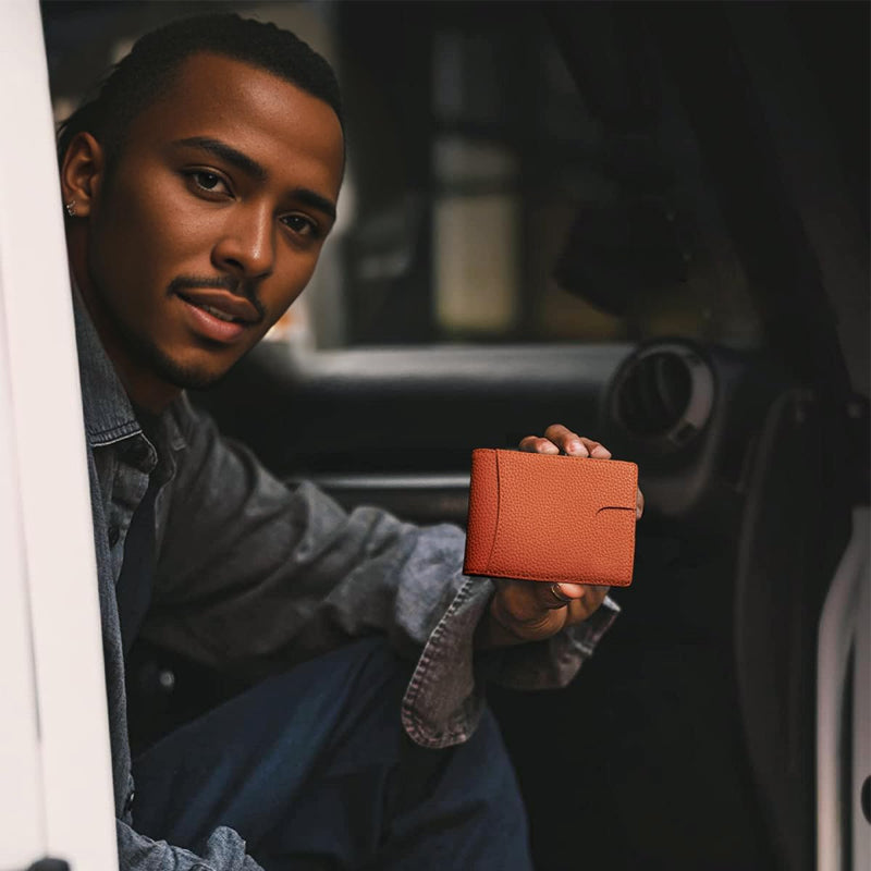 🎁Genuine Leather Anti-theft Swipe Card Holder