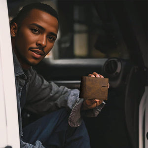 🎁Genuine Leather Anti-theft Swipe Card Holder