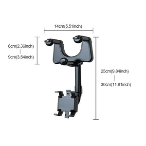 360° Rotatable Car Rearview Mirror Phone Holder