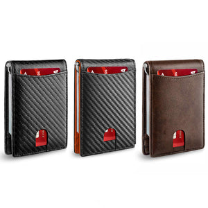 🎁Genuine Leather Anti-theft Swipe Card Holder