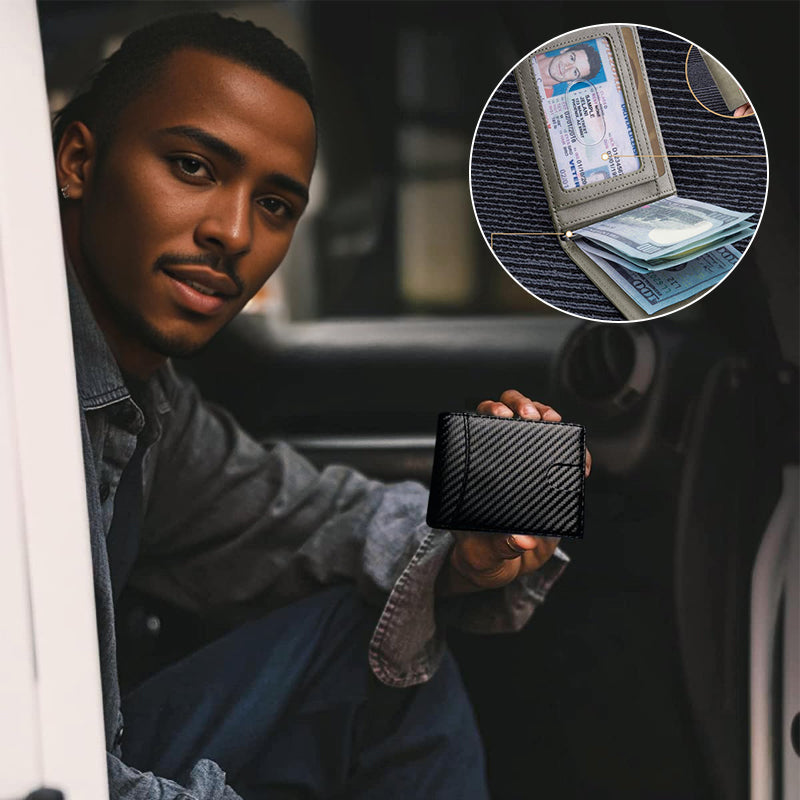 🎁Genuine Leather Anti-theft Swipe Card Holder
