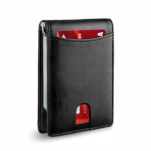 🎁Genuine Leather Anti-theft Swipe Card Holder