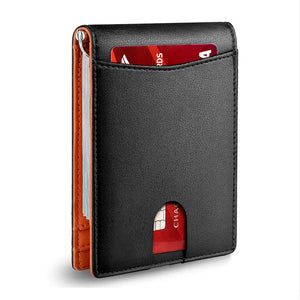 🎁Genuine Leather Anti-theft Swipe Card Holder